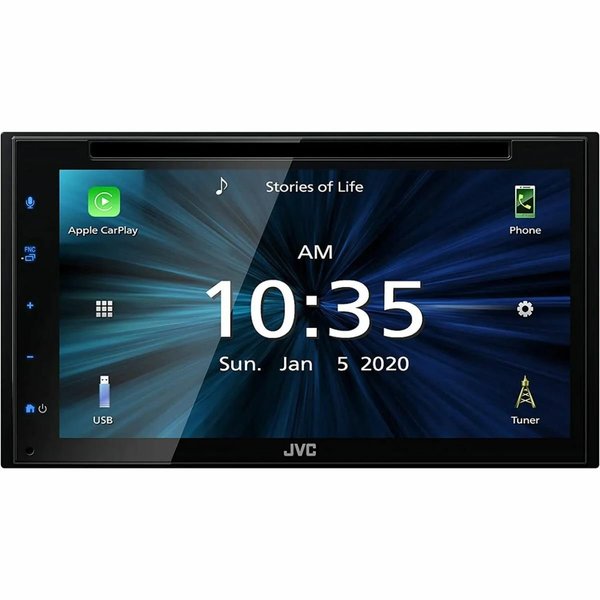 Jvc Apple CarPlay Android Auto DVD/CD Player with 6.8in. Capacitive Touchscreen, Bluetooth Audio KW-V66BT